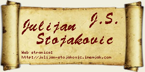 Julijan Stojaković vizit kartica
